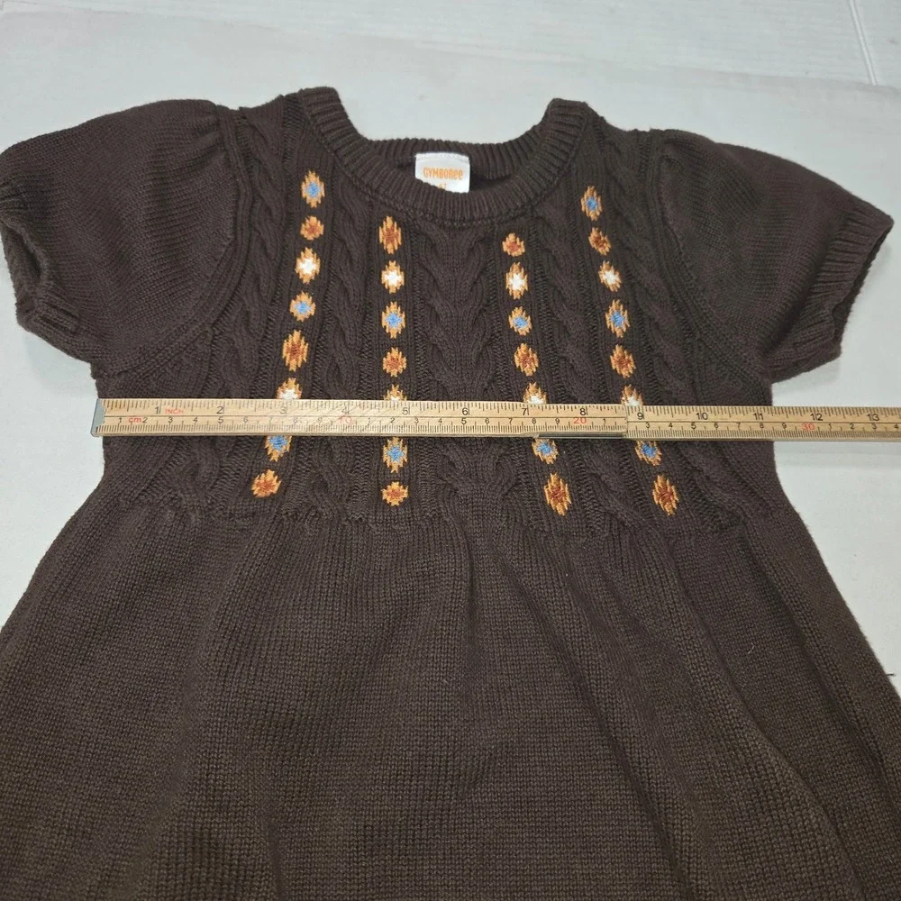 Gymboree Girls‎ Brown Bear Fair Isle Knit Sweater Dress 4T Montana Mountain